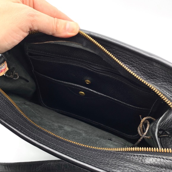 DOONEY & BOURKE Vintage All Black Leather Tote - Picture 8 of 13